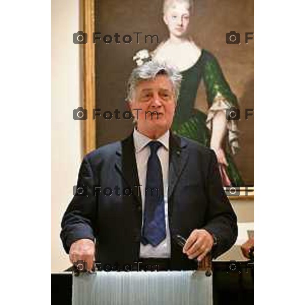 Tiziano Manzoni/LaPresse 1-12- 2023 Bergamo, Italia Cronaca Bergamo Bergamo Fondazione Vittorio Polli ed Anna Maria Stoppani inaugurazione della Biblioteca Musicale Victor de Sabata e Aldo Ceccato che si terrà