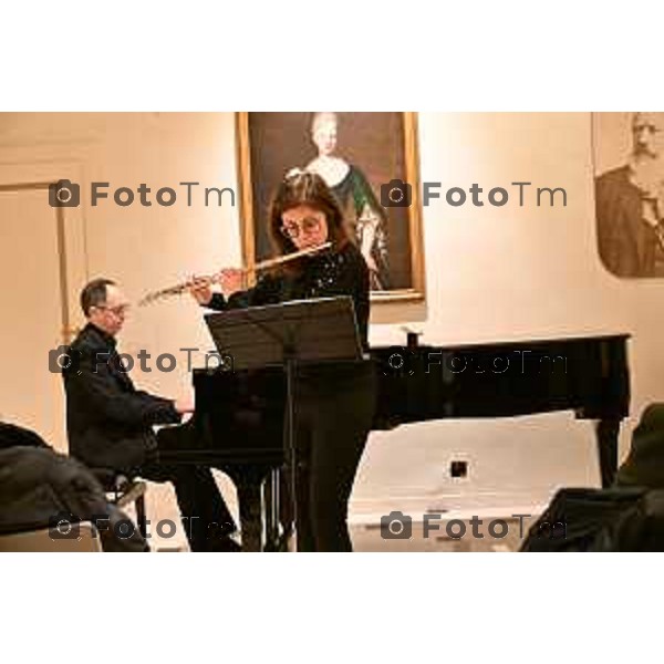 Tiziano Manzoni/LaPresse 1-12- 2023 Bergamo, Italia Cronaca Bergamo Bergamo Fondazione Vittorio Polli ed Anna Maria Stoppani inaugurazione della Biblioteca Musicale Victor de Sabata e Aldo Ceccato che si terrà