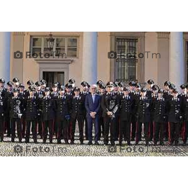 Foto Manzoni Tiziano/LaPresse 6-12-2023 Bergamo Italia- Cronaca Bergamo Prefetto Giuseppe Forlenza e il comandante Salvatore Sauco con i nuovi carabinieri effettivia Bergamo