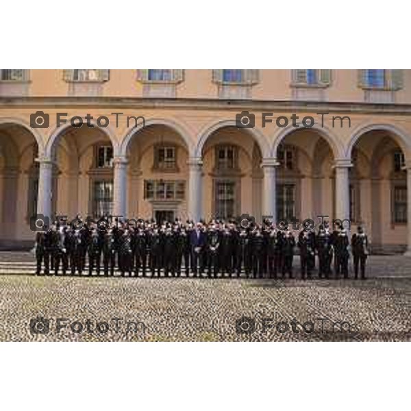 Foto Manzoni Tiziano/LaPresse 6-12-2023 Bergamo Italia- Cronaca Bergamo Prefetto Giuseppe Forlenza e il comandante Salvatore Sauco con i nuovi carabinieri effettivia Bergamo