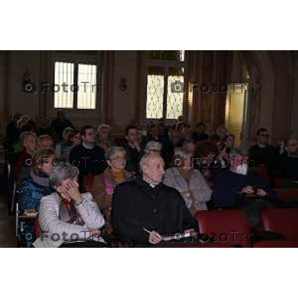 Foto Manzoni Tiziano/LaPresse 9-12-2023 Bergamo Italia- Cronaca Bergamo Fondazione Papa Giovanni XXIII, presentazione “Parole memorande. Voci dei Padri della Chiesa in Giovanni XXIII”, del prof. Luigi Franco Pizzolato.