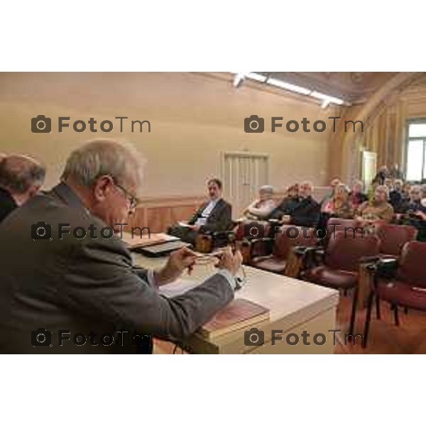 Foto Manzoni Tiziano/LaPresse 9-12-2023 Bergamo Italia- Cronaca Bergamo Fondazione Papa Giovanni XXIII, presentazione “Parole memorande. Voci dei Padri della Chiesa in Giovanni XXIII”, del prof. Luigi Franco Pizzolato.