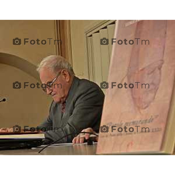 Foto Manzoni Tiziano/LaPresse 9-12-2023 Bergamo Italia- Cronaca Bergamo Fondazione Papa Giovanni XXIII, presentazione “Parole memorande. Voci dei Padri della Chiesa in Giovanni XXIII”, del prof. Luigi Franco Pizzolato.