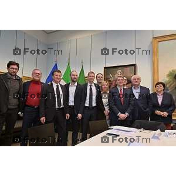 Foto Manzoni Tiziano/LaPresse 12-12-2023 Bergamo Italia- Cronaca Bergamo Bergamo ufficio di Presidenza del parlamento seduta bergamasca presso l’Accademia Carrara saranno presenti il Presidente del Consiglio regionale Federico Romani,