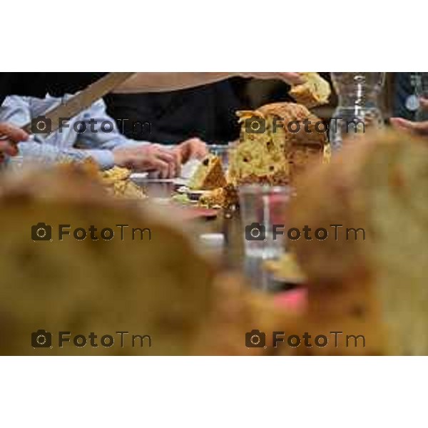 Foto Manzoni Tiziano/LaPresse 1-12-2023 Bergamo Italia- Cronaca Bergamo 8 pasticceri bergmaschi decretano il panettone migliorenella redazione del corriere Bg