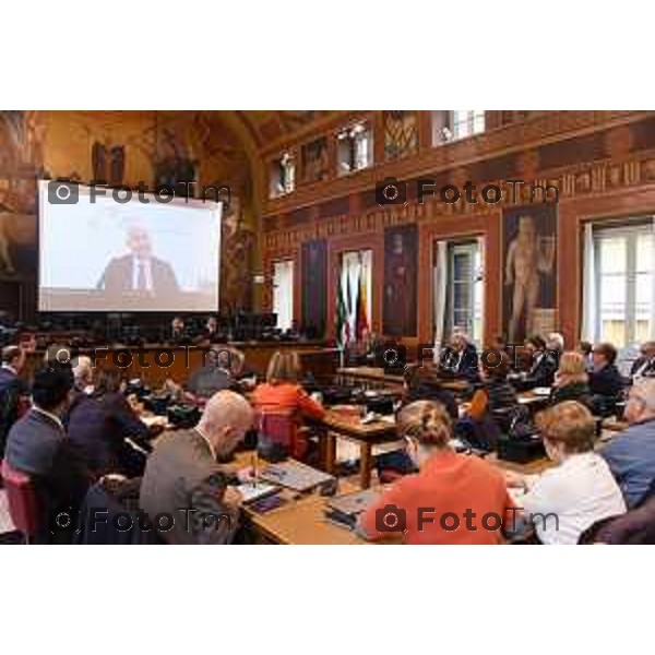 Foto Manzoni Tiziano/LaPresse 14-12-2023 Bergamo Italia- Cronaca Bergamo presentazione Ferrovie dello Stato Italiane per investimenti e progetti