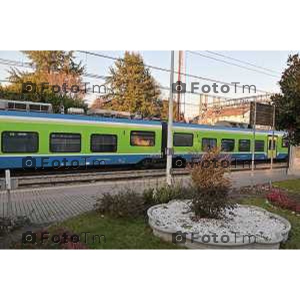 Foto Manzoni Tiziano/LaPresse 20-12-2023 Bergamo Italia- Cronaca Bergamo Ponte San Pietro raddoppio ferroviario stazione fs