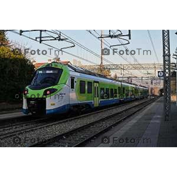 Foto Manzoni Tiziano/LaPresse 20-12-2023 Bergamo Italia- Cronaca Bergamo Ponte San Pietro raddoppio ferroviario stazione fs