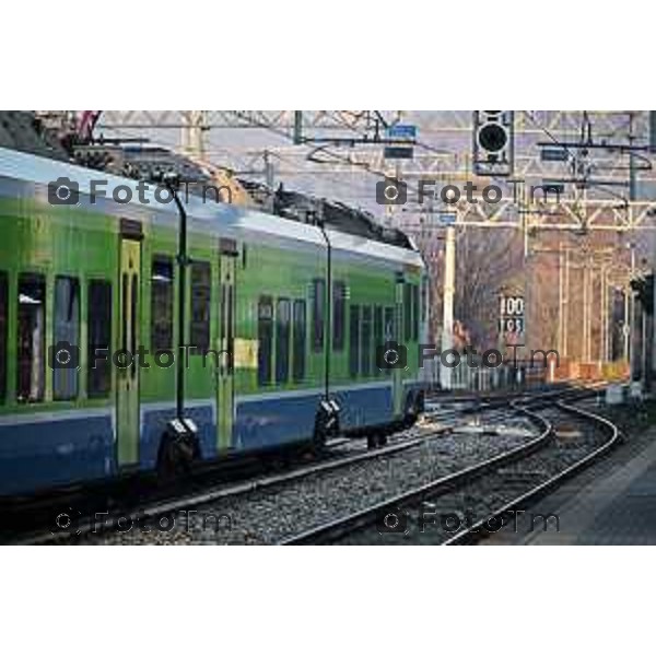 Foto Manzoni Tiziano/LaPresse 20-12-2023 Bergamo Italia- Cronaca Bergamo Ponte San Pietro raddoppio ferroviario stazione fs