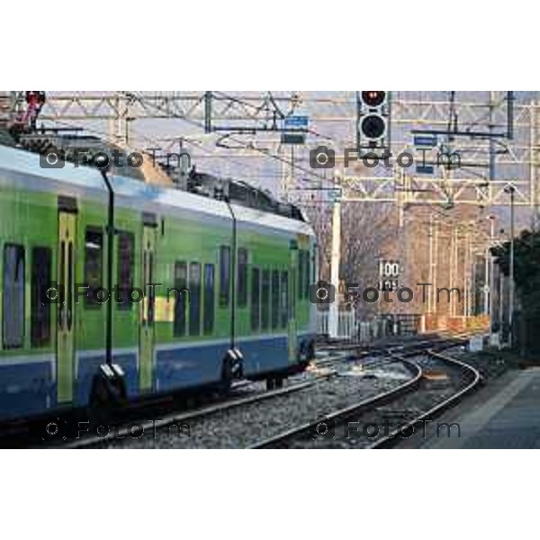 Foto Manzoni Tiziano/LaPresse 20-12-2023 Bergamo Italia- Cronaca Bergamo Ponte San Pietro raddoppio ferroviario stazione fs