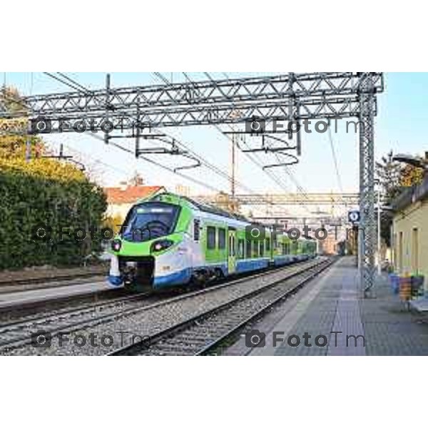 Foto Manzoni Tiziano/LaPresse 20-12-2023 Bergamo Italia- Cronaca Bergamo Ponte San Pietro raddoppio ferroviario stazione fs