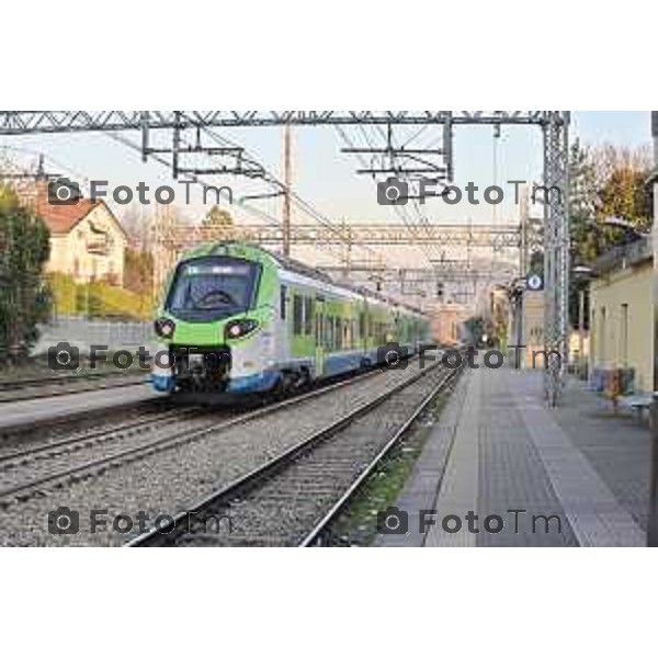 Foto Manzoni Tiziano/LaPresse 20-12-2023 Bergamo Italia- Cronaca Bergamo Ponte San Pietro raddoppio ferroviario stazione fs