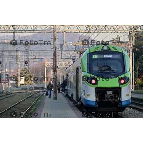 Foto Manzoni Tiziano/LaPresse 20-12-2023 Bergamo Italia- Cronaca Bergamo Ponte San Pietro raddoppio ferroviario stazione fs