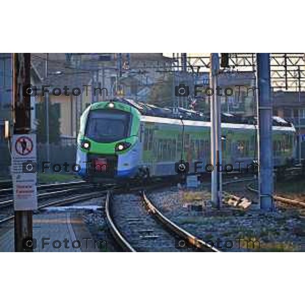 Foto Manzoni Tiziano/LaPresse 20-12-2023 Bergamo Italia- Cronaca Bergamo Ponte San Pietro raddoppio ferroviario stazione fs