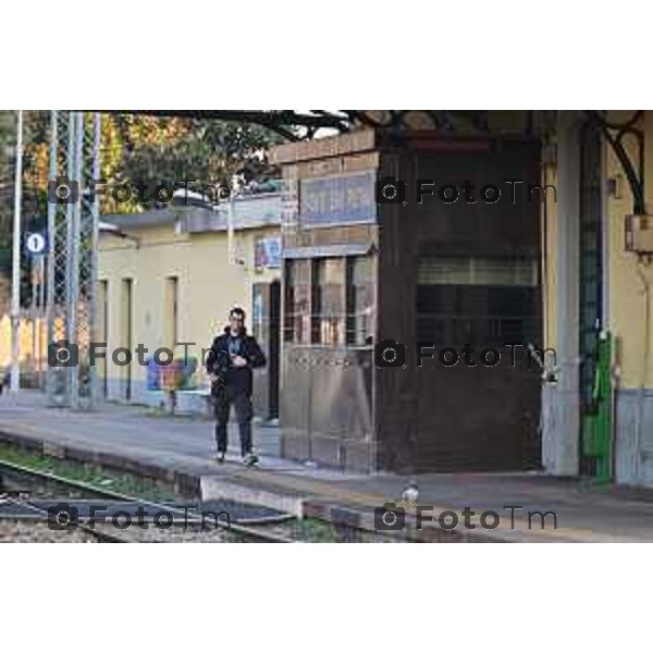 Foto Manzoni Tiziano/LaPresse 20-12-2023 Bergamo Italia- Cronaca Bergamo Ponte San Pietro raddoppio ferroviario stazione fs