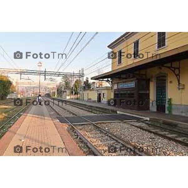 Foto Manzoni Tiziano/LaPresse 20-12-2023 Bergamo Italia- Cronaca Bergamo Ponte San Pietro raddoppio ferroviario stazione fs