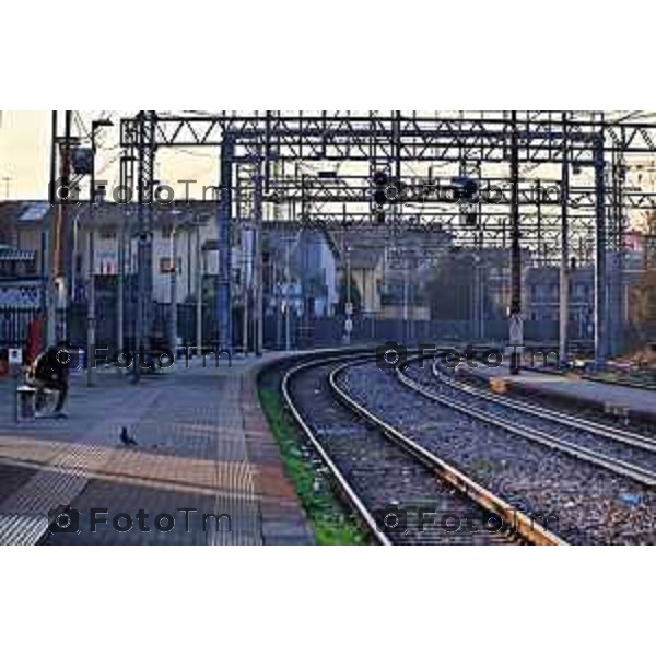 Foto Manzoni Tiziano/LaPresse 20-12-2023 Bergamo Italia- Cronaca Bergamo Ponte San Pietro raddoppio ferroviario stazione fs