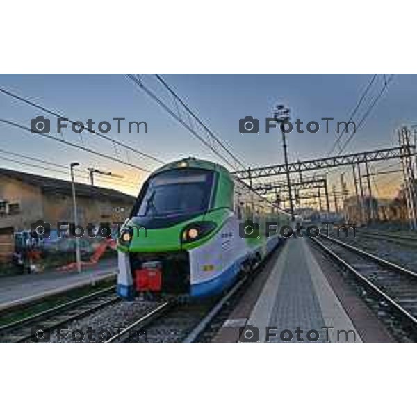 Foto Manzoni Tiziano/LaPresse 20-12-2023 Bergamo Italia- Cronaca Bergamo Ponte San Pietro raddoppio ferroviario stazione fs