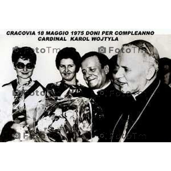 Foto Nino Cassotti for- Manzoni Tiziano Bergamo Italia- Cronaca Ottobre 1978 elezione a Papa Cardinal Karol Wojtyla visita a Bergamo