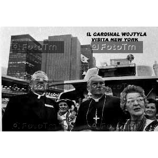 Foto Nino Cassotti for- Manzoni Tiziano Bergamo Italia- Cronaca Ottobre 1978 elezione a Papa Cardinal Karol Wojtyla visita a Bergamo