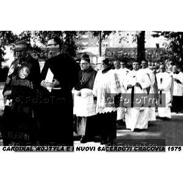 Foto Nino Cassotti for- Manzoni Tiziano Bergamo Italia- Cronaca Ottobre 1978 elezione a Papa Cardinal Karol Wojtyla visita a Bergamo