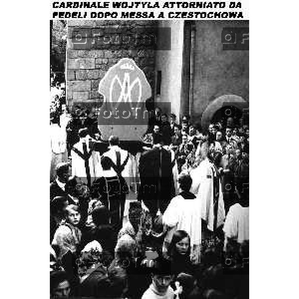 Foto Nino Cassotti for- Manzoni Tiziano Bergamo Italia- Cronaca Ottobre 1978 elezione a Papa Cardinal Karol Wojtyla visita a Bergamo