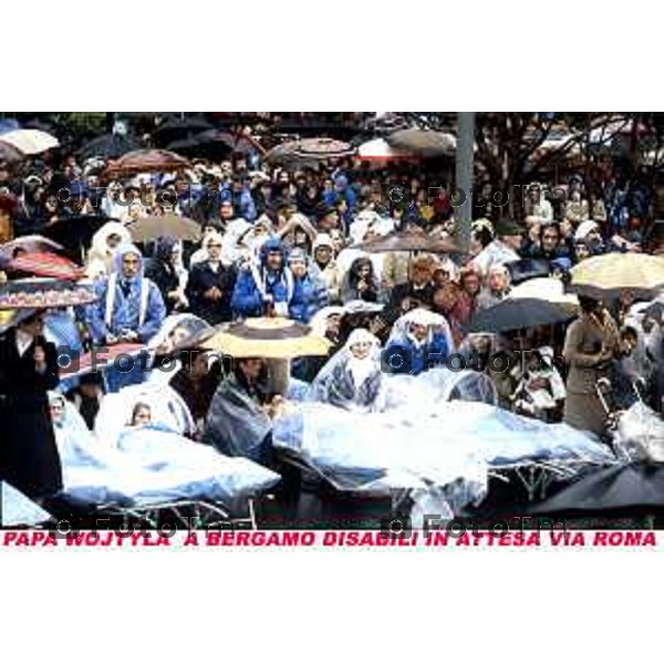 Foto Nino Cassotti for- Manzoni Tiziano Bergamo Italia- Cronaca Ottobre 1978 elezione a Papa Cardinal Karol Wojtyla visita a Bergamo