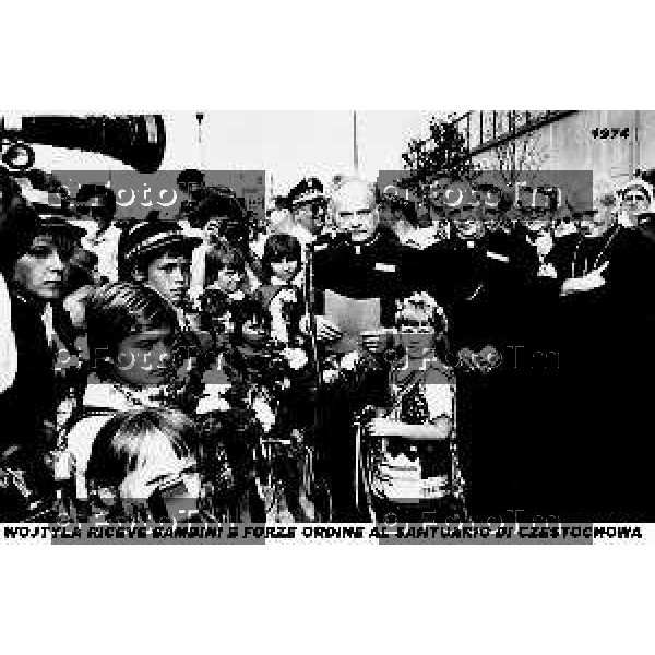 Foto Nino Cassotti for- Manzoni Tiziano Bergamo Italia- Cronaca Ottobre 1978 elezione a Papa Cardinal Karol Wojtyla visita a Bergamo