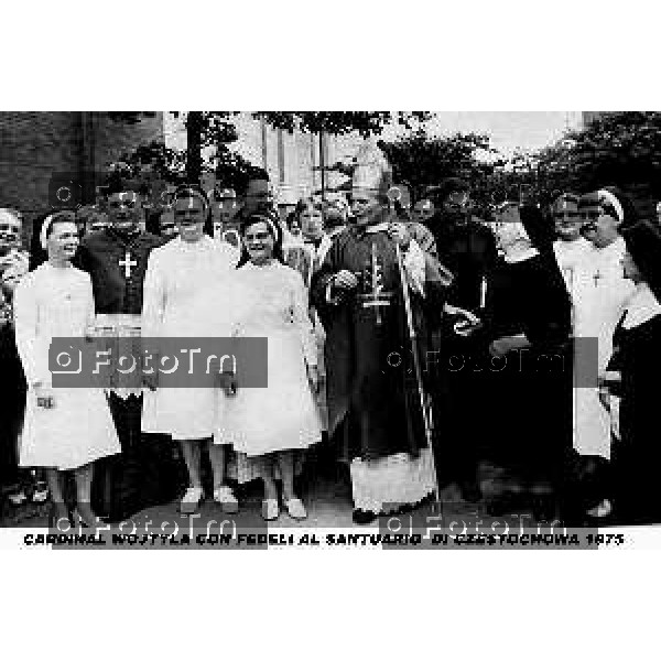 Foto Nino Cassotti for- Manzoni Tiziano Bergamo Italia- Cronaca Ottobre 1978 elezione a Papa Cardinal Karol Wojtyla visita a Bergamo