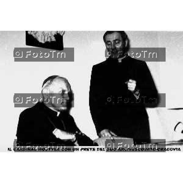 Foto Nino Cassotti for- Manzoni Tiziano Bergamo Italia- Cronaca Ottobre 1978 elezione a Papa Cardinal Karol Wojtyla visita a Bergamo