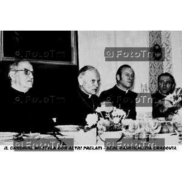 Foto Nino Cassotti for- Manzoni Tiziano Bergamo Italia- Cronaca Ottobre 1978 elezione a Papa Cardinal Karol Wojtyla visita a Bergamo