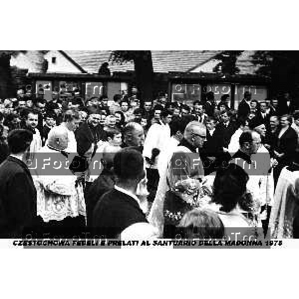 Foto Nino Cassotti for- Manzoni Tiziano Bergamo Italia- Cronaca Ottobre 1978 elezione a Papa Cardinal Karol Wojtyla visita a Bergamo