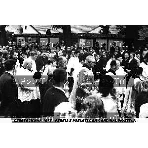 Foto Nino Cassotti for- Manzoni Tiziano Bergamo Italia- Cronaca Ottobre 1978 elezione a Papa Cardinal Karol Wojtyla visita a Bergamo