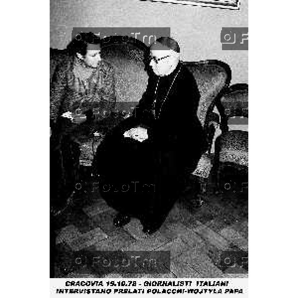 Foto Nino Cassotti for- Manzoni Tiziano Bergamo Italia- Cronaca Ottobre 1978 elezione a Papa Cardinal Karol Wojtyla visita a Bergamo