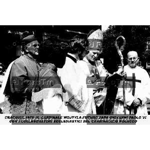 Foto Nino Cassotti for- Manzoni Tiziano Bergamo Italia- Cronaca Ottobre 1978 elezione a Papa Cardinal Karol Wojtyla visita a Bergamo