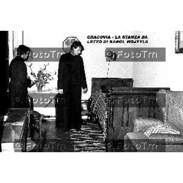 Foto Nino Cassotti for- Manzoni Tiziano Bergamo Italia- Cronaca Ottobre 1978 elezione a Papa Cardinal Karol Wojtyla visita a Bergamo