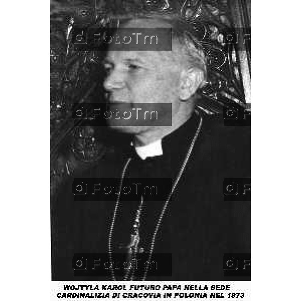 Foto Nino Cassotti for- Manzoni Tiziano Bergamo Italia- Cronaca Ottobre 1978 elezione a Papa Cardinal Karol Wojtyla visita a Bergamo