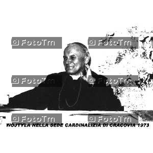 Foto Nino Cassotti for- Manzoni Tiziano Bergamo Italia- Cronaca Ottobre 1978 elezione a Papa Cardinal Karol Wojtyla visita a Bergamo