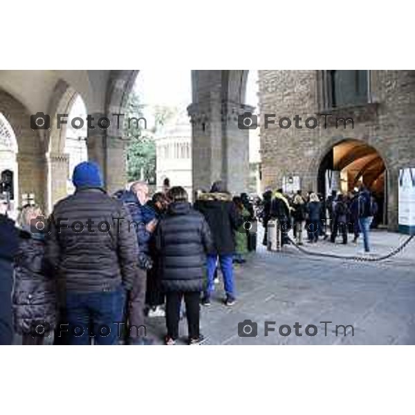 Foto Manzoni Tiziano/LaPresse 31-12-2023 Bergamo Italia- Cronaca Bergamo Alta turisti folla gente musei museo del 500 palazzo podesta città Alta