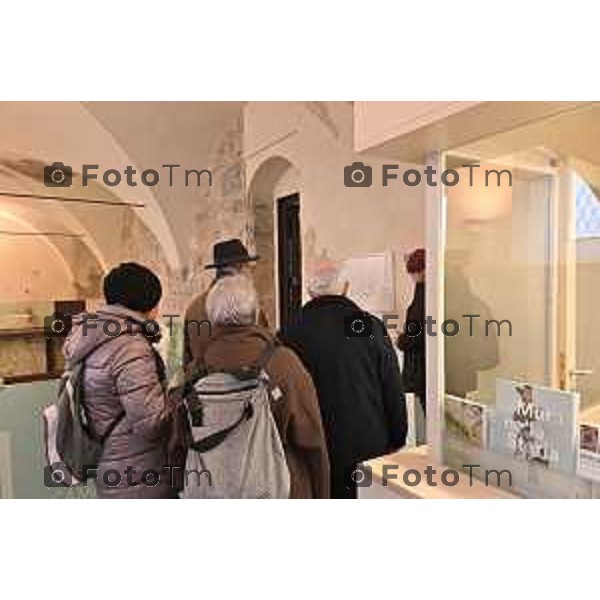 Foto Manzoni Tiziano/LaPresse 31-12-2023 Bergamo Italia- Cronaca Bergamo Alta turisti folla gente musei museo del 500 palazzo podesta città Alta