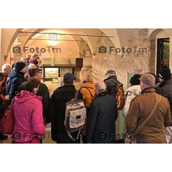 Foto Manzoni Tiziano/LaPresse 31-12-2023 Bergamo Italia- Cronaca Bergamo Alta turisti folla gente musei museo del 500 palazzo podesta città Alta