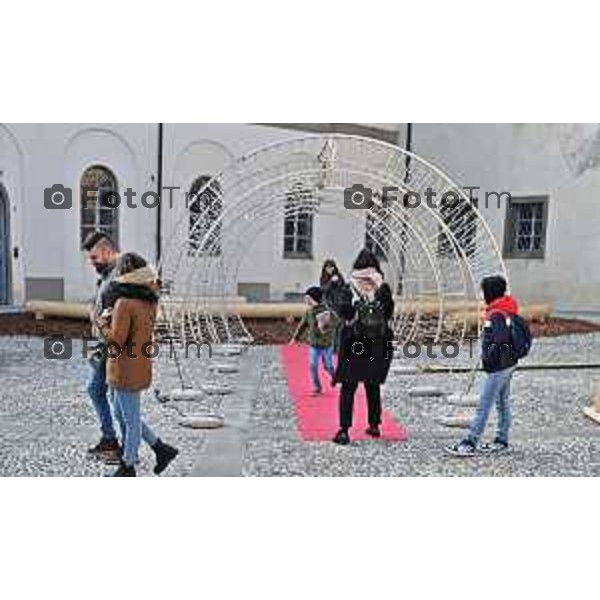 Foto Manzoni Tiziano/LaPresse 31-12-2023 Bergamo Italia- Cronaca Bergamo Alta turisti folla gente musei aperti code città Alta