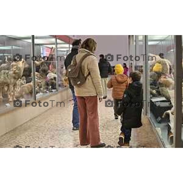 Foto Manzoni Tiziano/LaPresse 31-12-2023 Bergamo Italia- Cronaca Bergamo Alta turisti folla gente musei museo civico scienza apertura città Alta