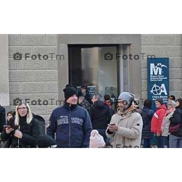 Foto Manzoni Tiziano/LaPresse 31-12-2023 Bergamo Italia- Cronaca Bergamo Alta turisti folla gente musei museo civico scienza apertura città Alta