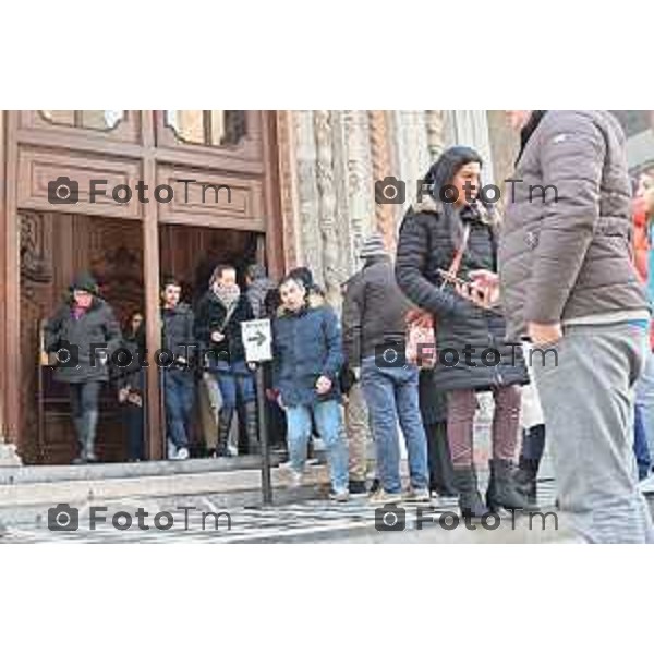 Foto Manzoni Tiziano/LaPresse 31-12-2023 Bergamo Italia- Cronaca Bergamo Alta turisti folla gente musei aperti code città Alta