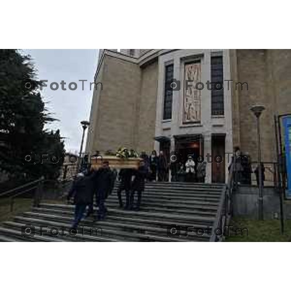 Tiziano Manzoni/LaPresse 2-01- 2024 Bergamo, Italia Cronaca Bergamo Funerale Marco Dell\'Oro giornalista bergamasco