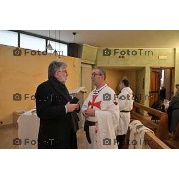 Foto Manzoni Tiziano/LaPresse 6-1-2024 Bergamo Italia- Cronaca BergamoBergamo parrocchia Sacro Cuore Sua Eccellenza Padre Georg Ganswin arcivescovo e segretario di Papa Ratzinger Fabio Paravisi