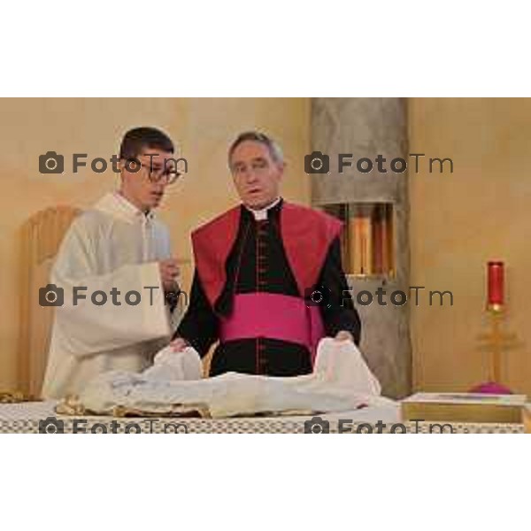 Foto Manzoni Tiziano/LaPresse 6-1-2024 Bergamo Italia- Cronaca BergamoBergamo parrocchia Sacro Cuore Sua Eccellenza Padre Georg Ganswin arcivescovo e segretario di Papa Ratzinger