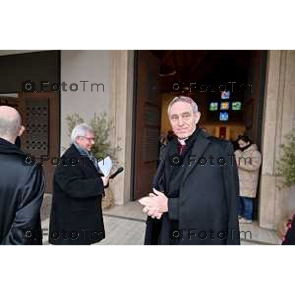 Foto Manzoni Tiziano/LaPresse 6-1-2024 Bergamo Italia- Cronaca BergamoBergamo parrocchia Sacro Cuore Sua Eccellenza Padre Georg Ganswin arcivescovo e segretario di Papa Ratzinger