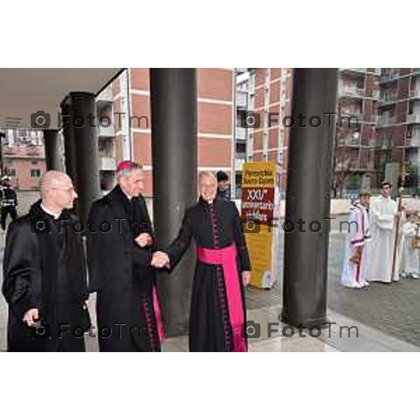 Foto Manzoni Tiziano/LaPresse 6-1-2024 Bergamo Italia- Cronaca BergamoBergamo parrocchia Sacro Cuore Sua Eccellenza Padre Georg Ganswin arcivescovo e segretario di Papa Ratzinger